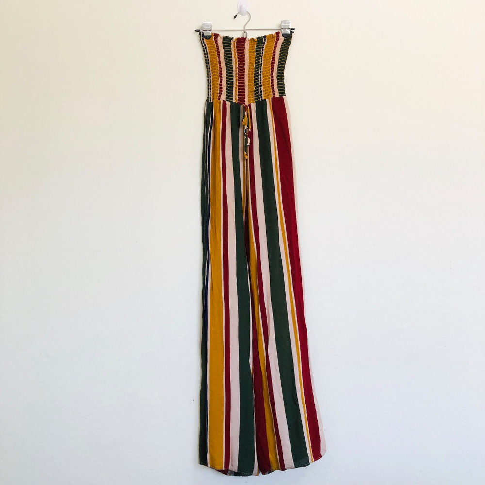 Mind Code Strapless Striped Multicolor Jumpsuit - image 2